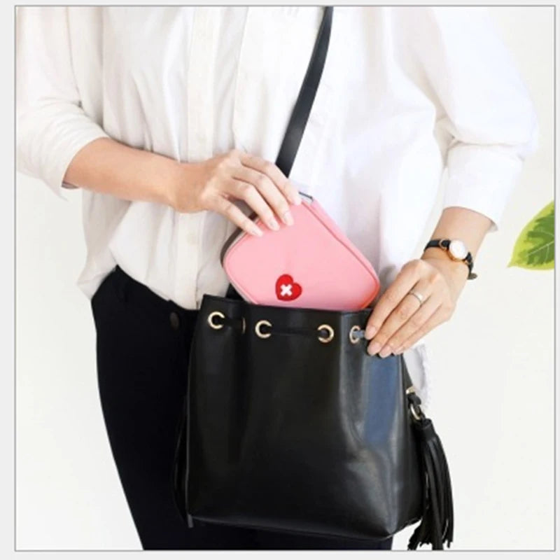 Mini Home First Aid Kit Multi-functional Storage Bag Portable Tablet Storage Large Capacity and Multiple Compartments