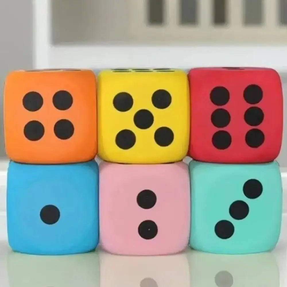 1PC 60/80mm Dot Dices Counting Toy Learning Aids Six Sides Dices Classroom Math Teaching for Class Board Game Point Dice