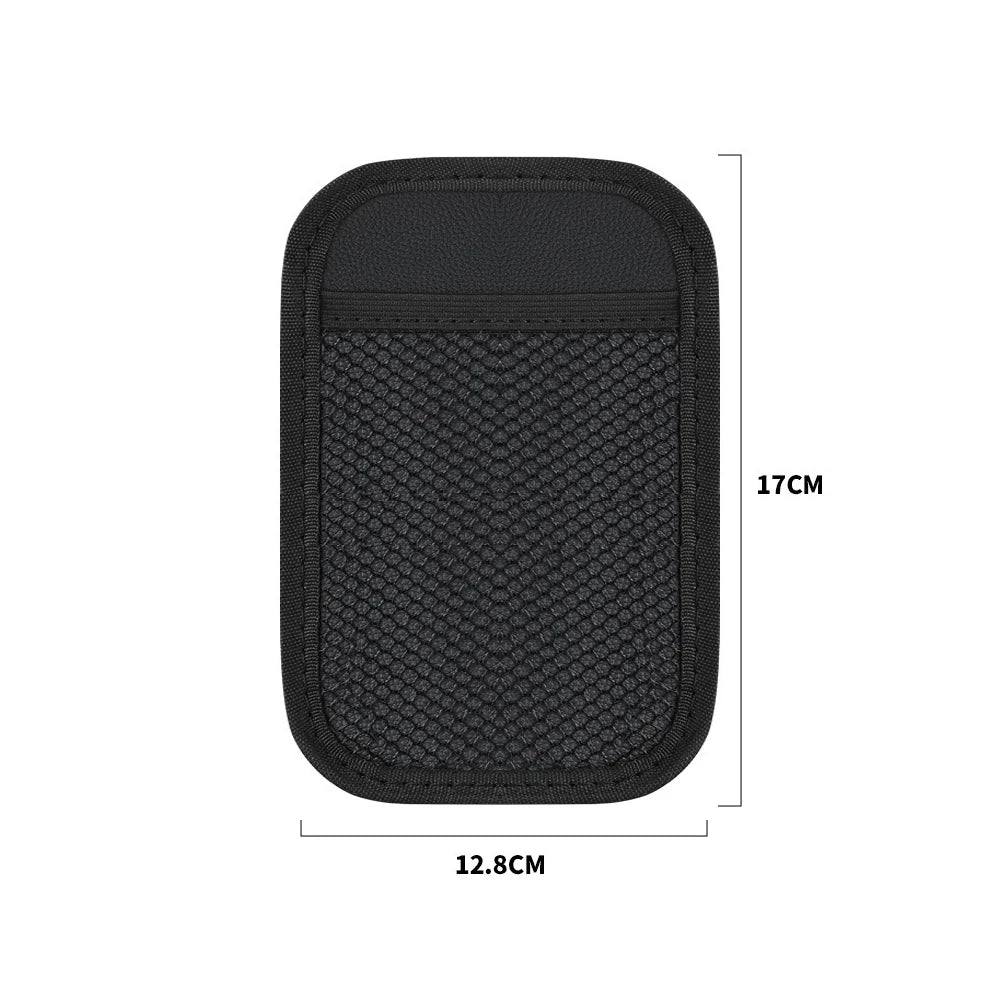 Car Leather Mesh Bag Oxford Fabric Storage Net Bags Car Interior Organizer Phones Coins Keys Storage Auto Stowing Tidying Tools