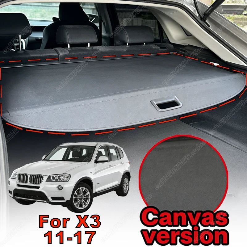 For BMW X1 X3 X5 1999-2026 Retractable Rear Trunk Cargo Cover Luggage Privacy Security Shield Parcel Shelf Car Interior Kit