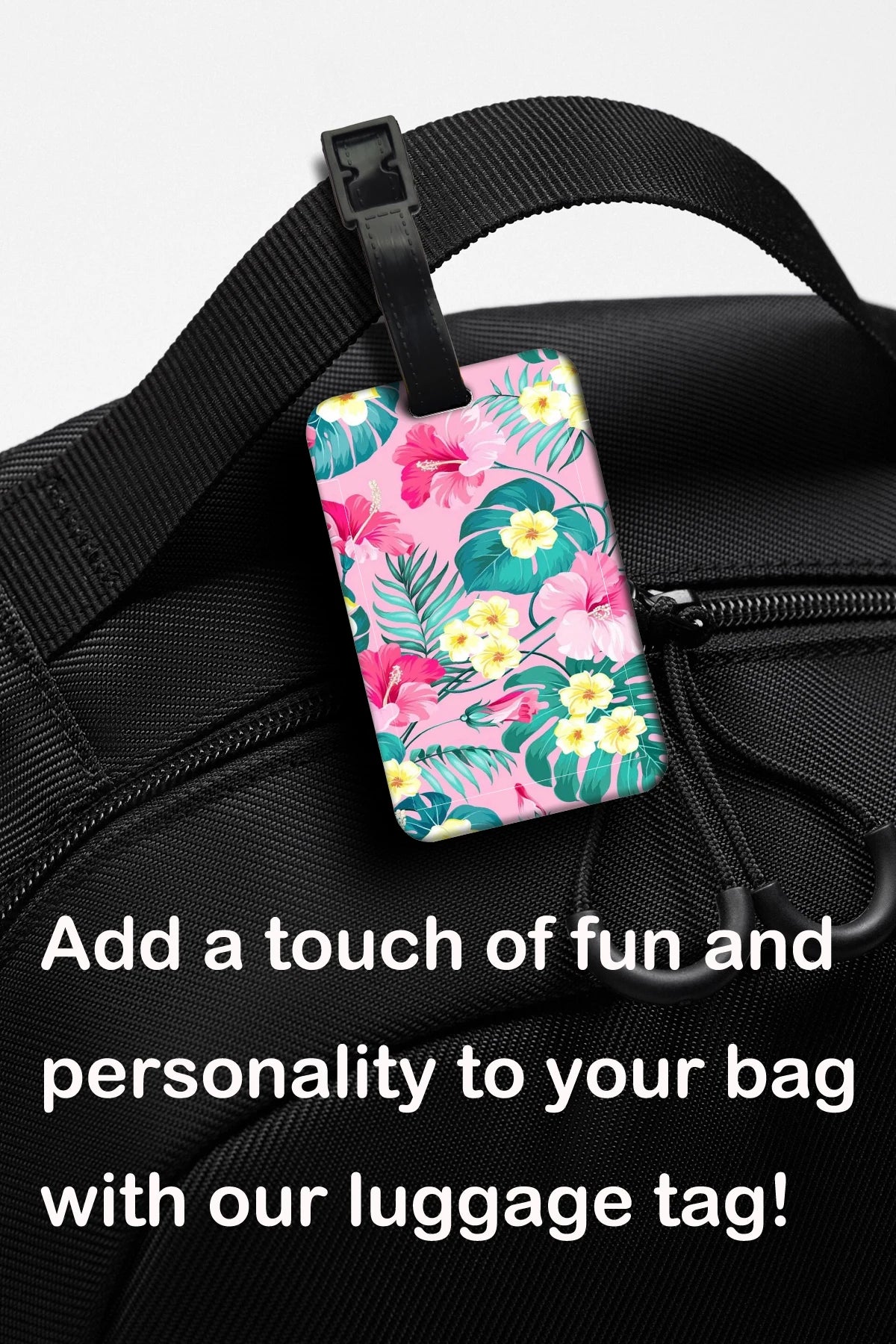 Flowers and Plants Baggage Tag Feather Suitcase Backpack Anti-Lost Listing ID Card Holder Fashion Luggage Accessories Gifts