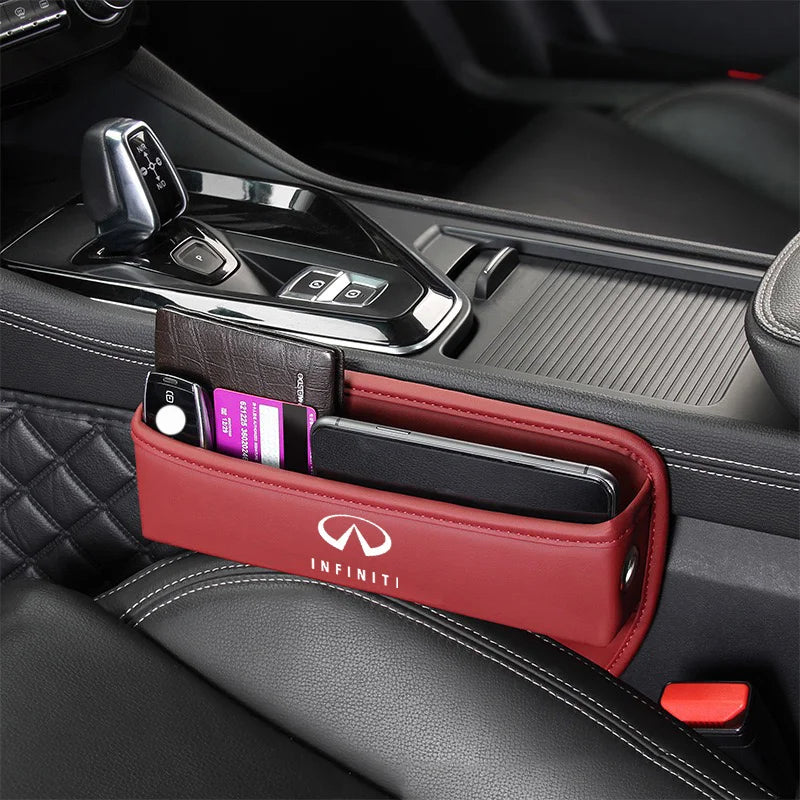Car Special Seat Crevice Storage Box Seat Slit Catcher Organizer For Infiniti Q50 QX70 Q60 Q30 QX60 G35 car accessories interior