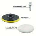 6 Piece Industrial Wool Polishing Kit Polishing Pad Car Waxing Sponge Disc Car Paint Care Car Gadgets