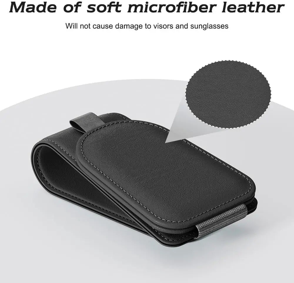 Sunglass Holder for Tesla Model Y 3 Suede Cloth Magnetic Sunglasses Clip for Car Visor Glasses Holder Clip for Car Black 1 Pack