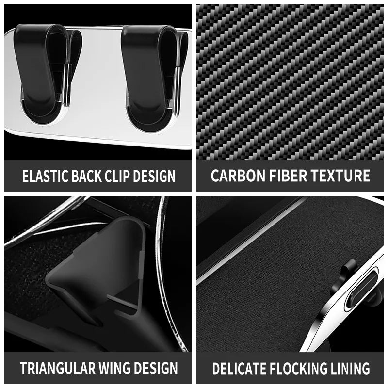 Car Glasses Box Portable Car Sunglasses Holder In The Car Driving Glasses Holder Eyeglass Case Sun Visor Car Lenses Holder