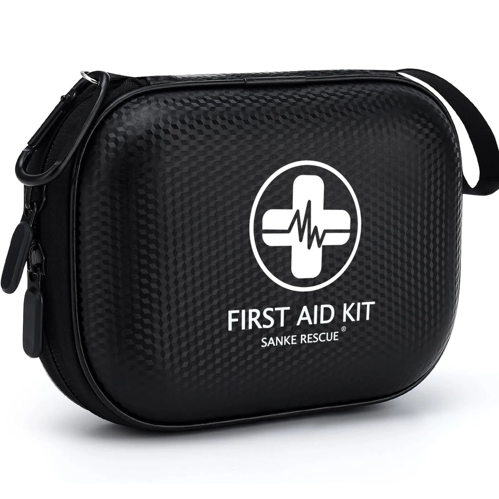 150 Piece Mini First Aid Kit Small Waterproof Hard Shell Medical Kit for Home Car Travel Camping Truck Hiking Sports Office