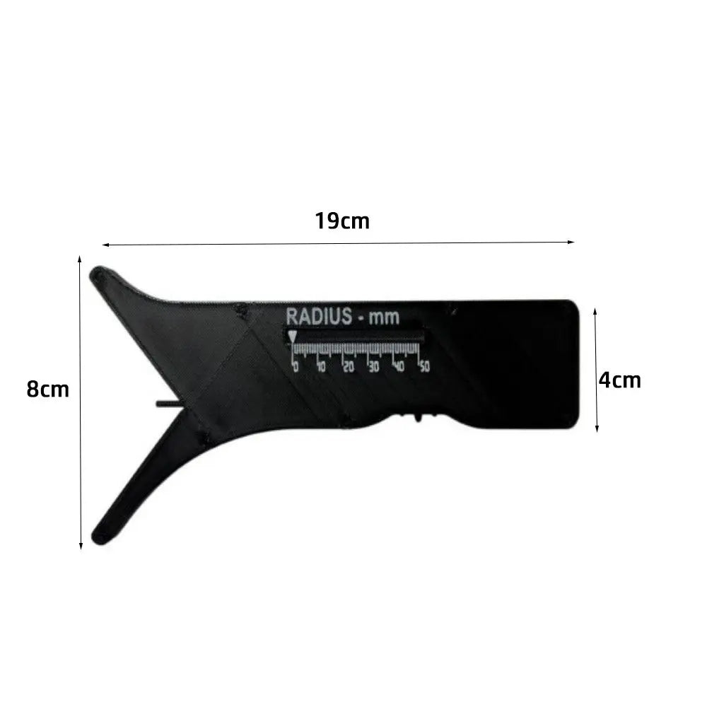 1:1 Proportional Slide Radius Measuring Tool 2mm Radius 3D Printing Radius Measurement Instrument 4mm-100mm Diameter Portable