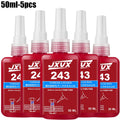 5PCS 243 Threadlocker Medium Strength Thread Locking Agent Sealant 50ml Anaerobic Glues Anti Loose Screw Glues Fastening Quickly Cured Threadlocker Adhesive for Screw.