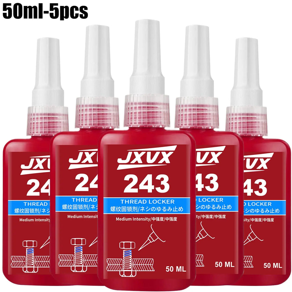 243 Blue Threadlocker Medium Strength 50ml Threadlocker Anaerobic Glues Anti Loose Screw Glues Fastening Sealant Quickly Cured Thread Locking Agent Sealant for Screws.