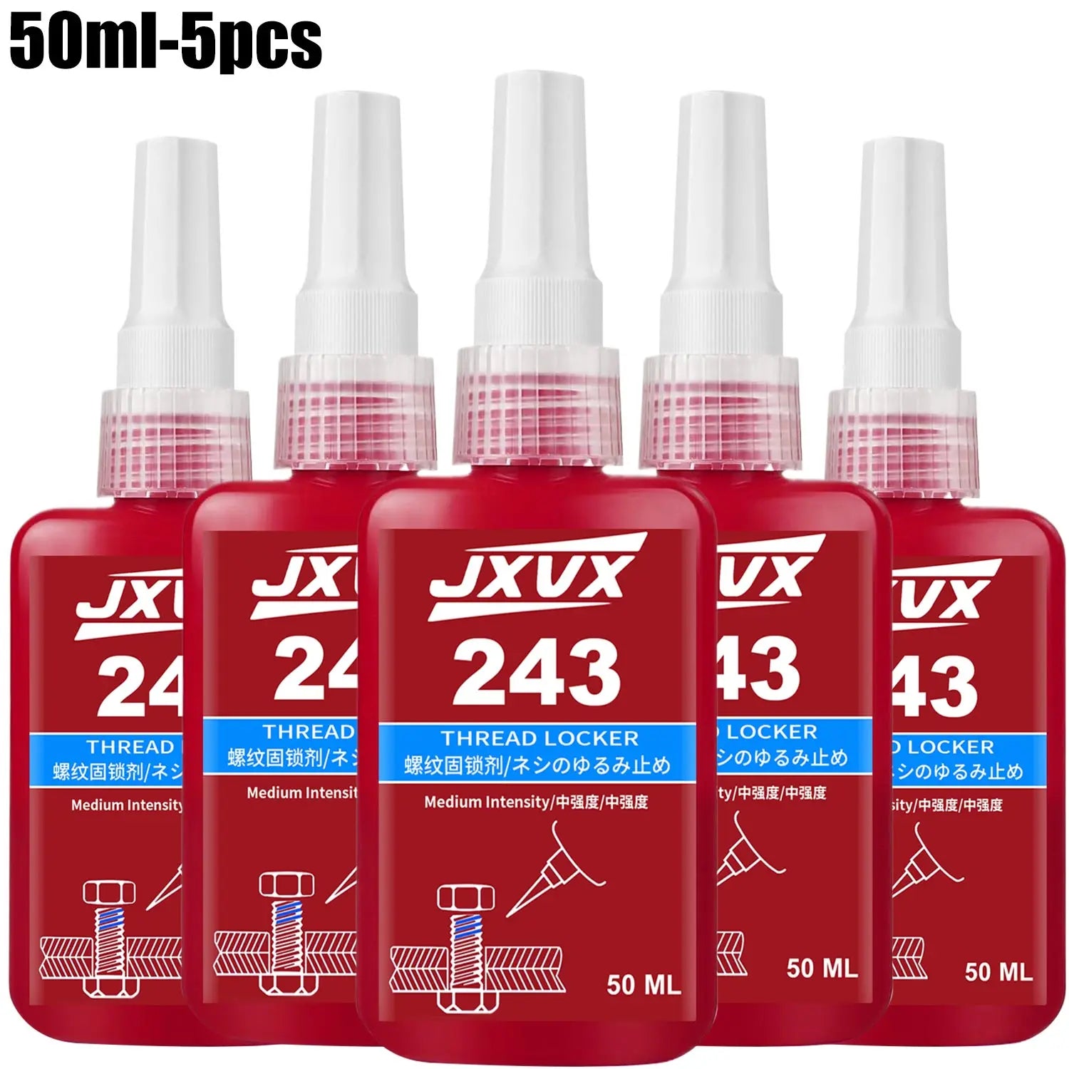243 Blue Threadlocker Medium Strength 50ml Threadlocker Anaerobic Glues Anti Loose Screw Glues Fastening Sealant Quickly Cured Thread Locking Agent Sealant for Screws.