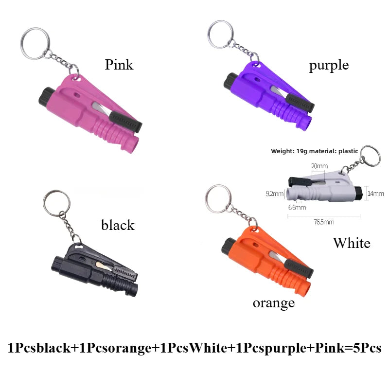1pc Mini Safety Hammer Keychain Escape Car Life-saving Escape Hammer Window Broken Emergency Glass Breaker