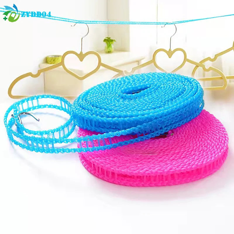 ●5/10Meters Portable Clothesline for Outdoor Indoor Home Travel Air Drying Rack for Clothes , Windproof