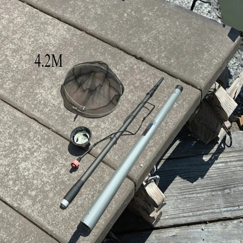 4.2m 9000W Foldable Hand Tool: Ultra-Light Aluminum Alloy Electric Automatic Telescopic Fishing Net