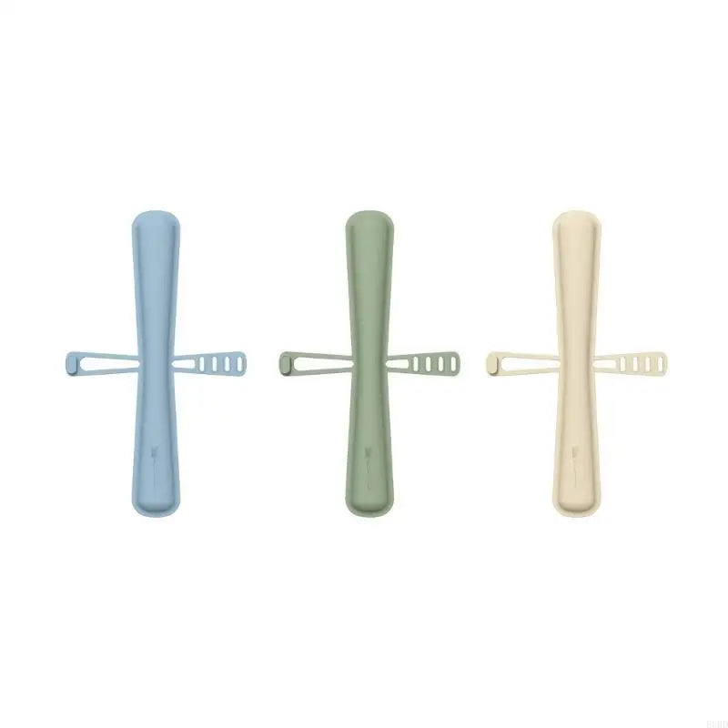 E0BD Reusable Silicone Toothbrush Cover Case For Traveler with Toothpaste Clip