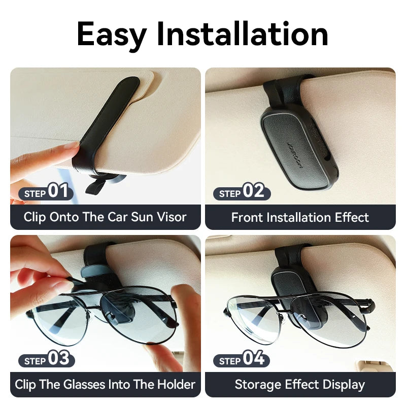 Joyroom Car Sunglasses Holder Universal Car Sun Visor Eyeglass Holder Glasses Clip Card Ticket Storage Clip For Car Accessories