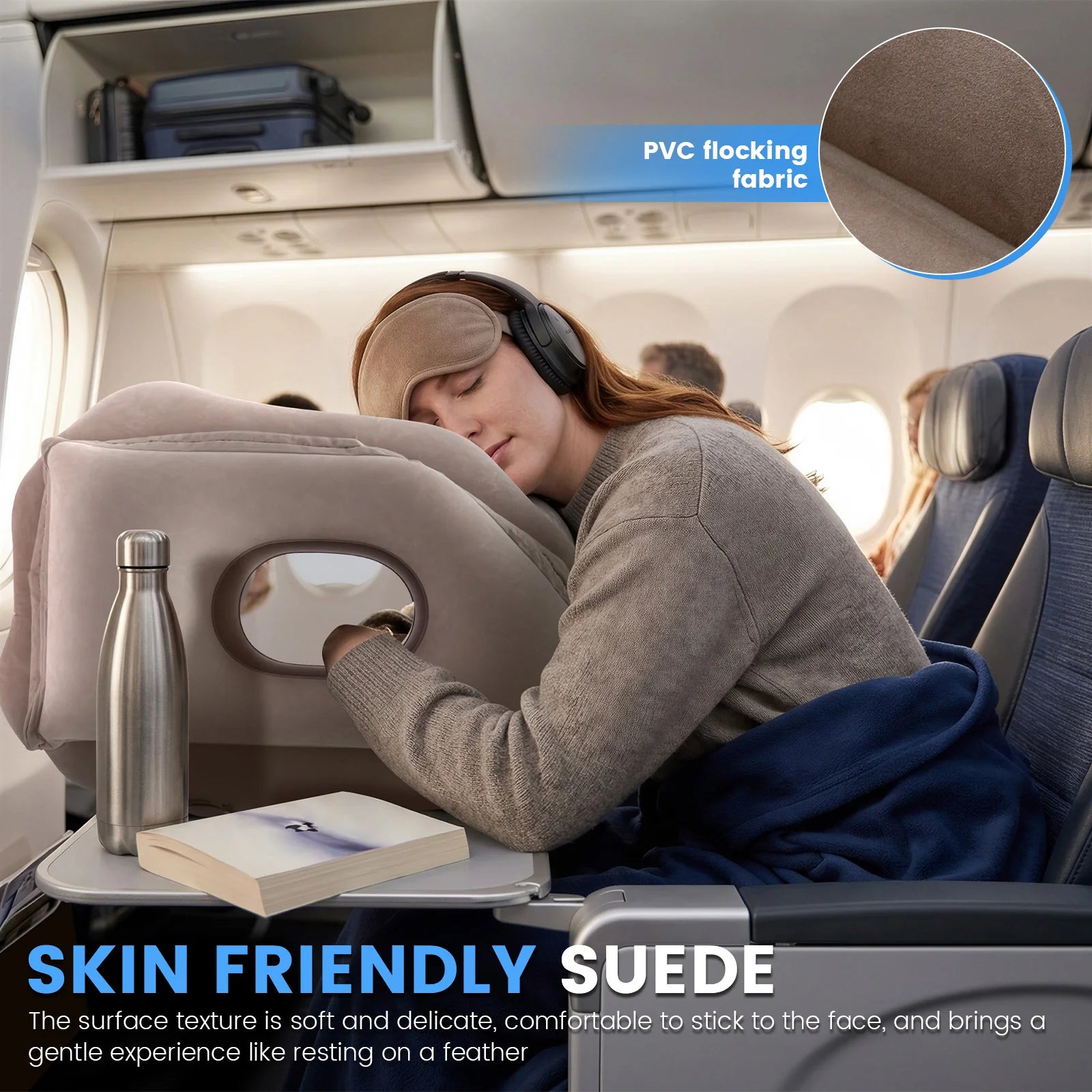 Inflatable Travel Pillows Neck And Head Chin Sleeping Support Cushions for Airplane Plane Car Office Rest Pillows Napping