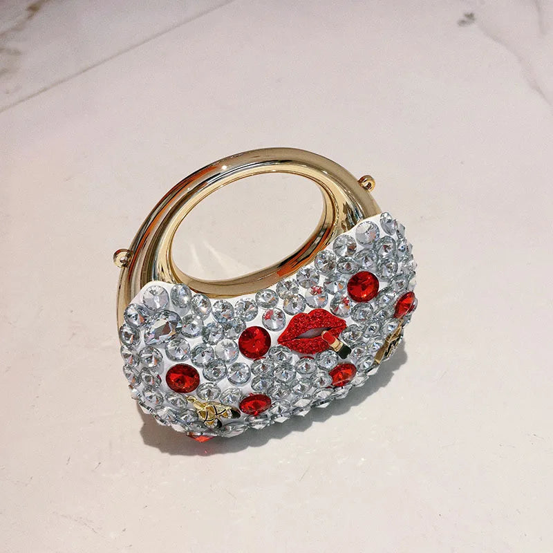 Luxury Sparkling Diamond Studded Dinner Bag Fashionable Acrylic Handbag Versatile Mini Crossbody Bag