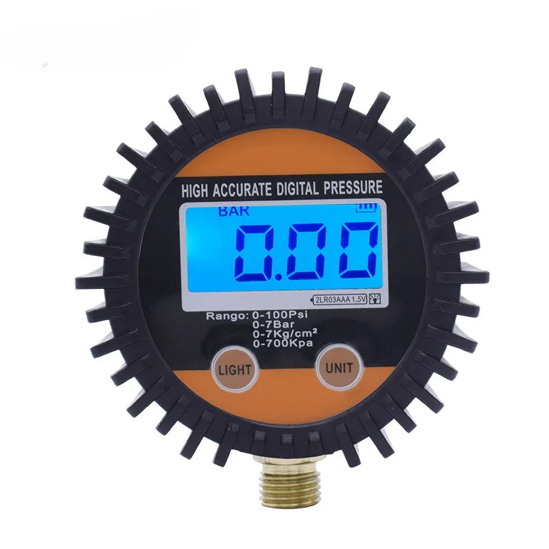 Stable High Precision Full View Digital Pressure Gauge 0-100PSI Electronic Pressure Gauge Pressure Gauge G1/4