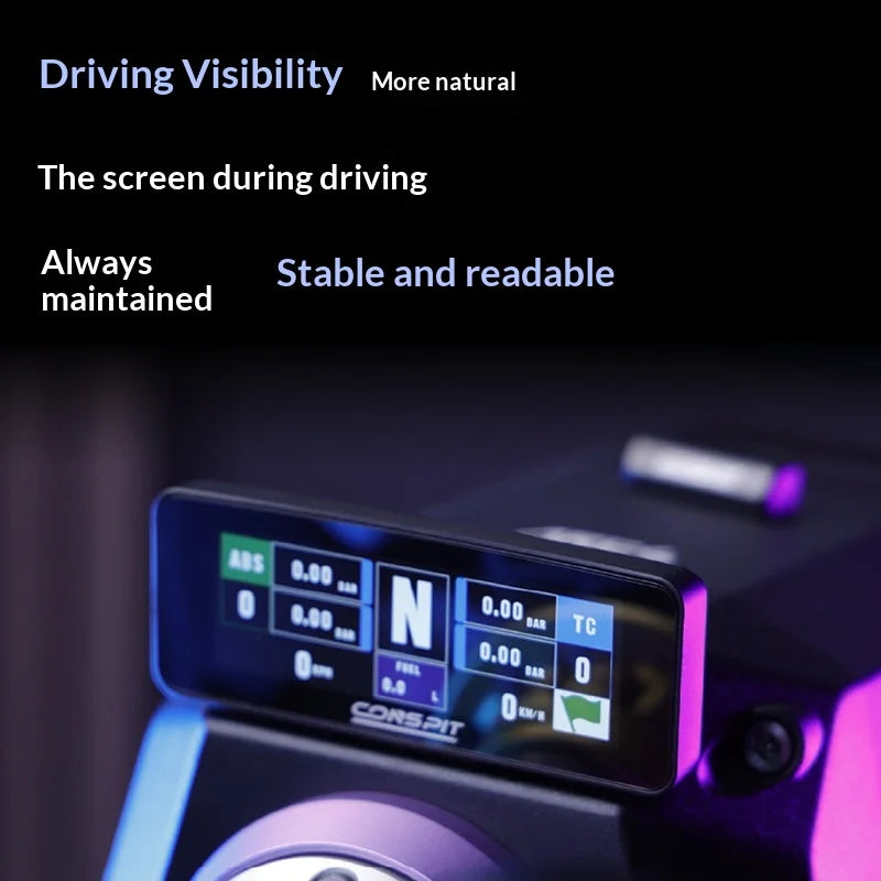 CONSPIT CSD Nano 2.99 Inch Racing Simulator HD Dashboard LCD Display for Game Steering Wheel SIMHUB Magnetic Instrument Meter