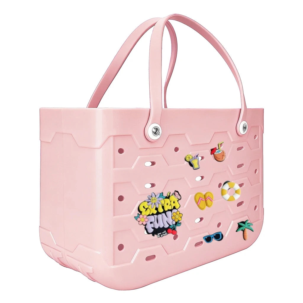 XL Extra Large Beach Bag EVA Rubber Waterproof Beach Travel Picnic Storage Basket Women Shopping Handbag Sac Jelly Tote Bag