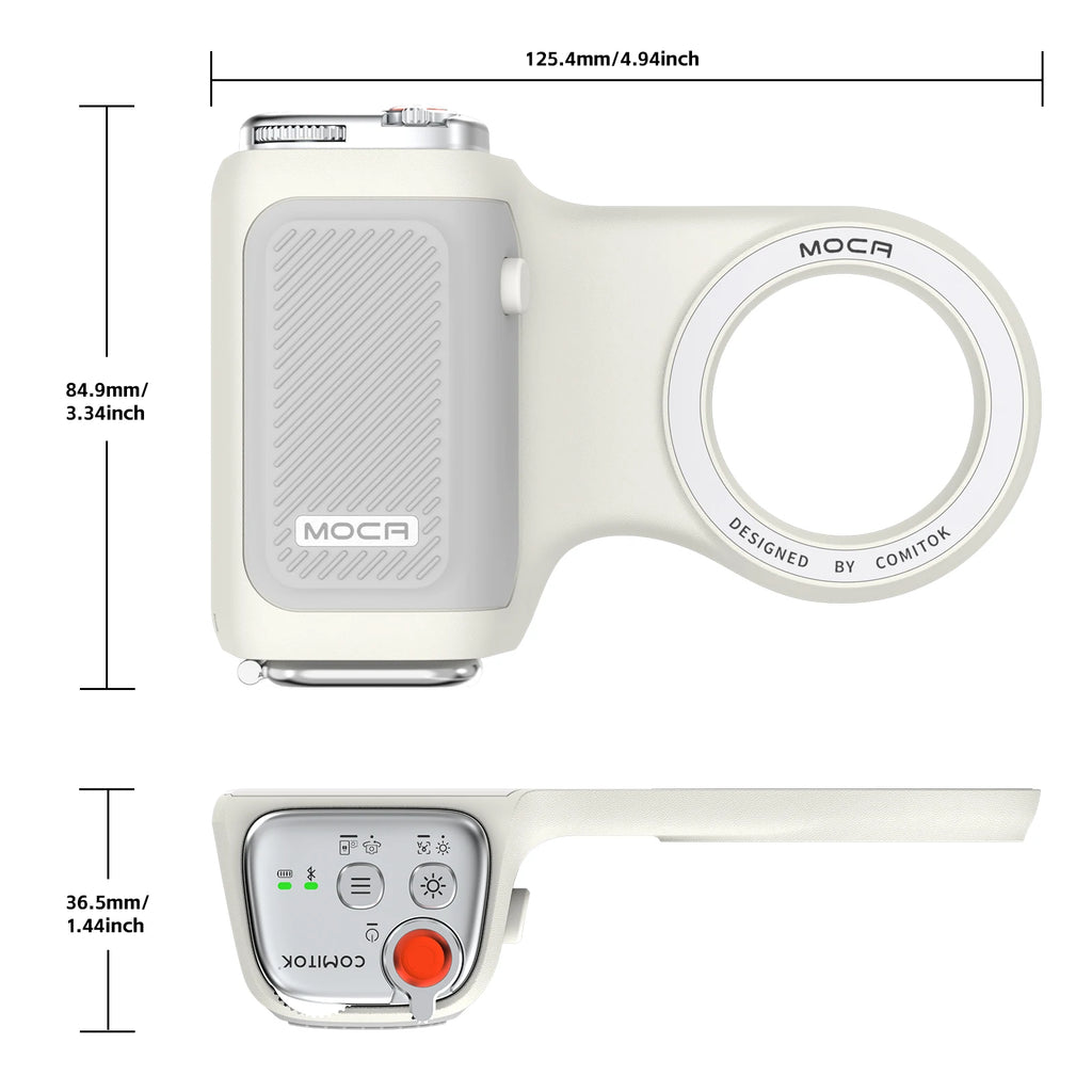 COMITOK MOCA iPhone Wireless Selfie Booster, with Focus Lock/DSLR Shutter,Rechargeable Remote Control+Optional Mirror/Fill Light