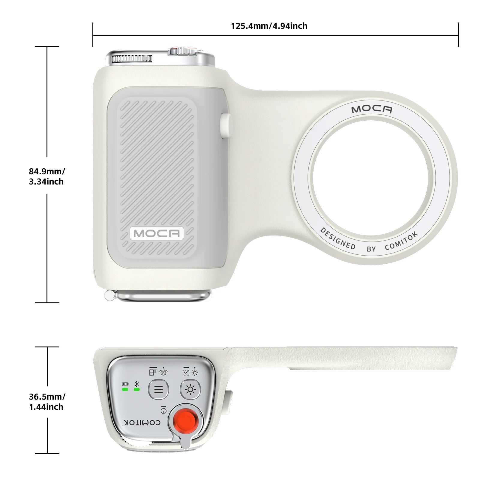 COMITOK MOCA iPhone Wireless Selfie Booster, with Focus Lock/DSLR Shutter,Rechargeable Remote Control+Optional Mirror/Fill Light