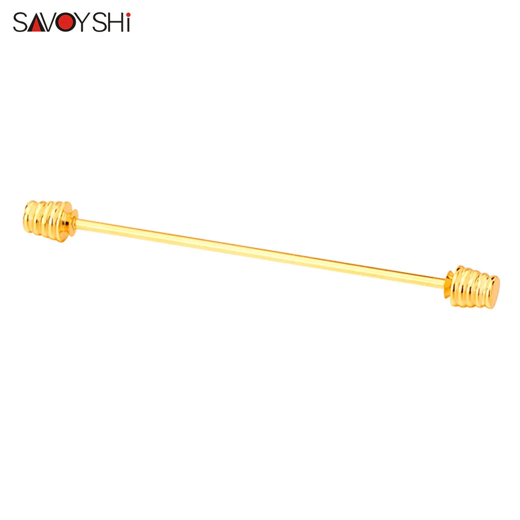 Metal Collar Bar Mens Shirt French Collar Pin Brooch Bar Clasp Clip Barbell Lapel Stick For Men Fashion Jewelry Accessories
