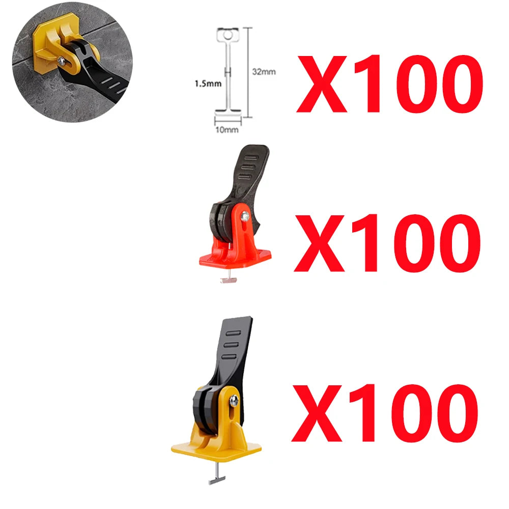 5-450pcs Floor Tile Leveling System Clips Construction Tools Tile Leveler Adjuster Locator Spacers Set for Porcelain Tile Wall