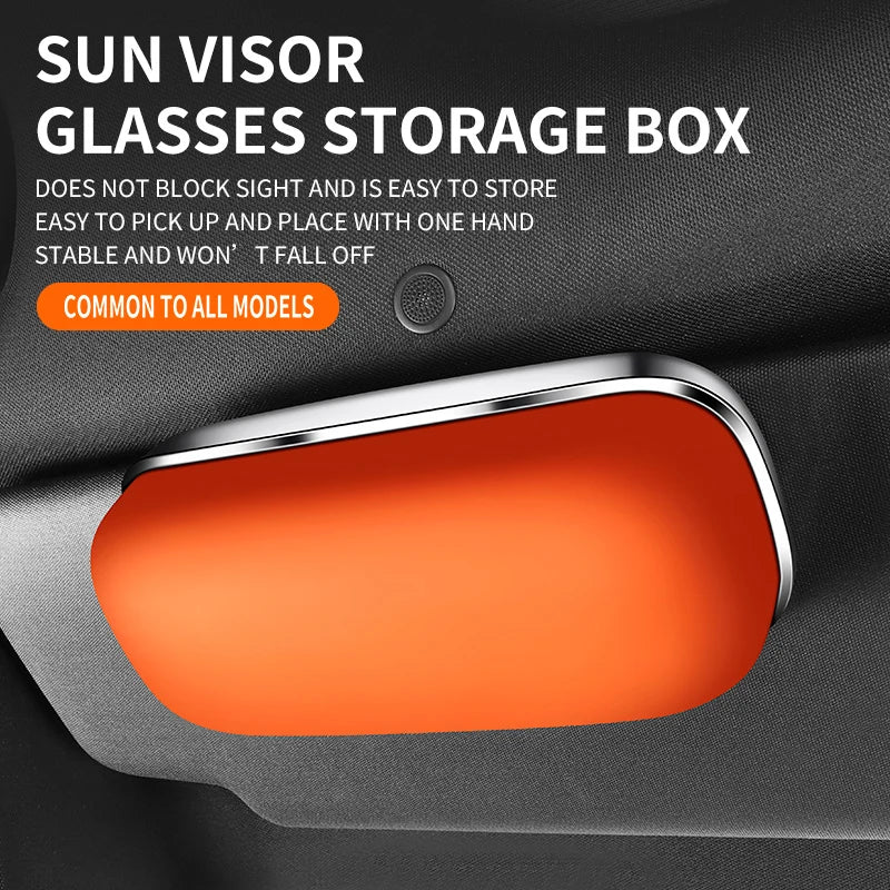 Car Glasses Box Portable Car Sunglasses Holder In The Car Driving Glasses Holder Eyeglass Case Sun Visor Car Lenses Holder
