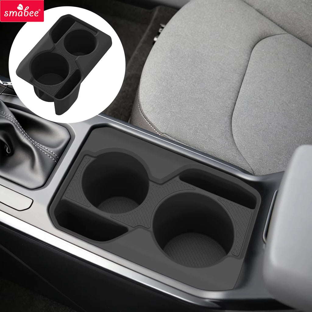 Smabee Left Hand Drive for Kia K4 2025 Center Console Cup Holder Mat Anti-Slip Insert Tray Car Interior Accessories Black
