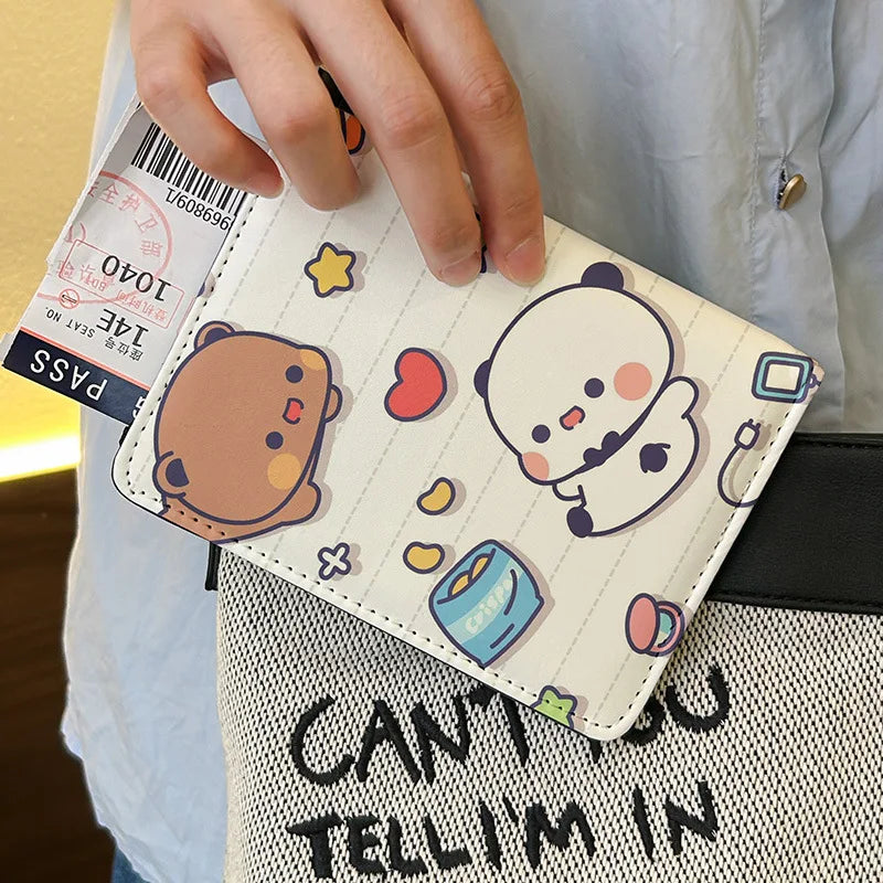 New Cartoon Cute Passport Holder Multifunctional Card Holder Documents Package Passport Wallet Portable Travel Passport Cover