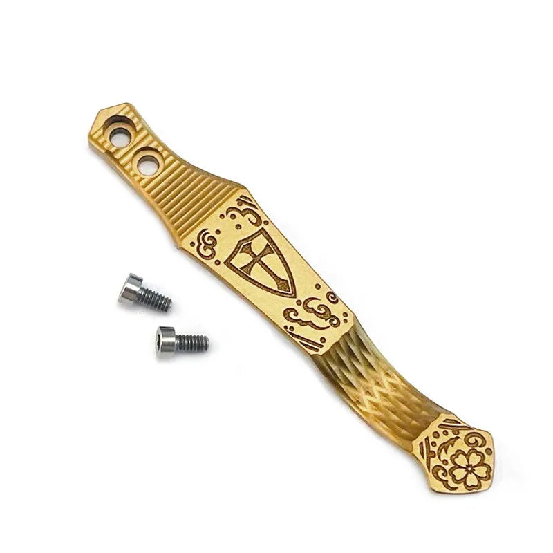 8 Types CNC Knife Titanium Pocket Clip With Screws for Rick Hinderer XM18 XM24 Knives Punisher Cross Horse Head  Claw Pattern