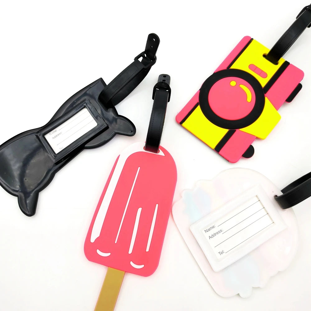 Ice Cream Luggage Tags Cute Luggage Tag for Suitcases Schoolbag Travel Tags Summer Beach Holiday Baggage Tags ID Labels