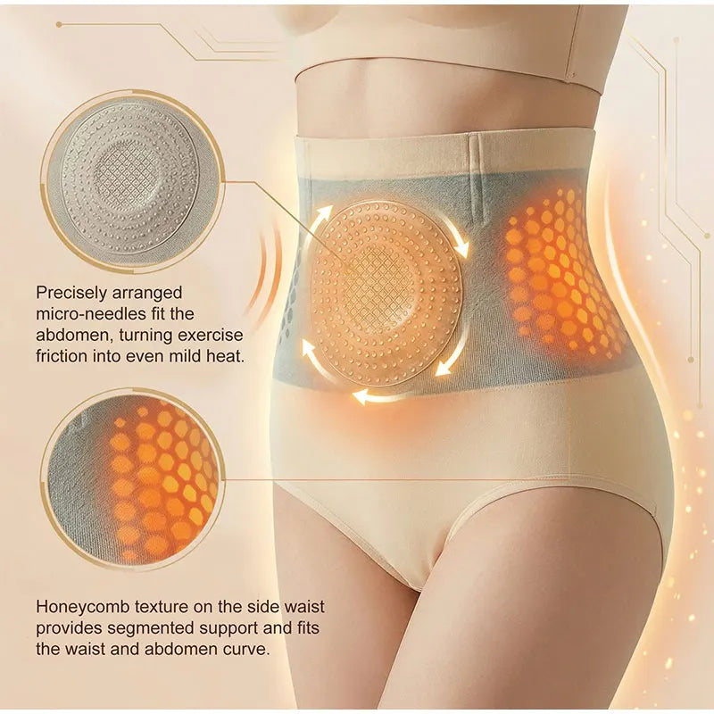 Seamless Honeycomb Tummy Control Panties High Waist Soft Comfortable Breathable Skin Friendly Shapewear Underwear Multicolor