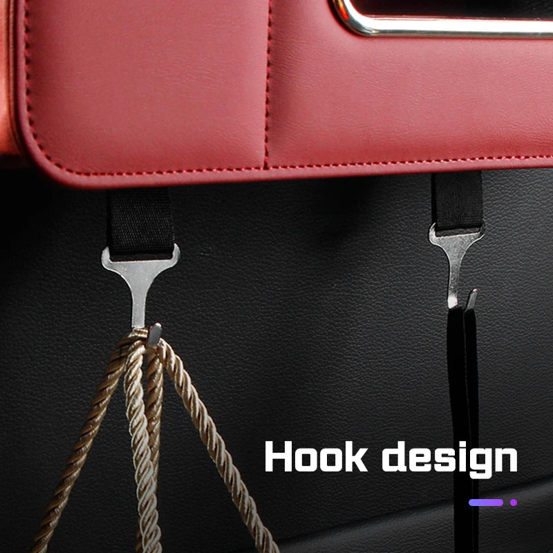 For BAIC X7 X35 X55 X65 X75 Beijing BJ20 EV5 BJ40 BJ80 D60 Car Seat Storage Box with Hook Leather Tissue Bag Drinks Cup Holder