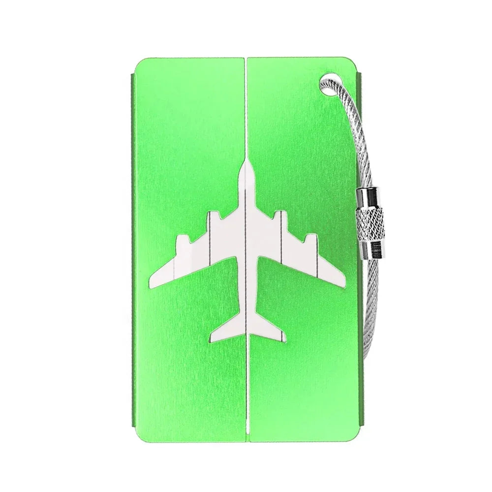 1/10pcs Premium Aluminum Travel ID Tag Durable Luggage Identification Business Card Holder Stylish Portable Luggage Tag Bag