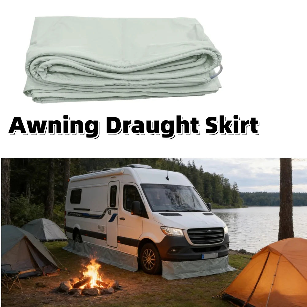RV Draught Skirt Travel Camping Waterproof Protection Skirt Draught Skirt for Motorhome Caravan Garages Outdoor Accessories