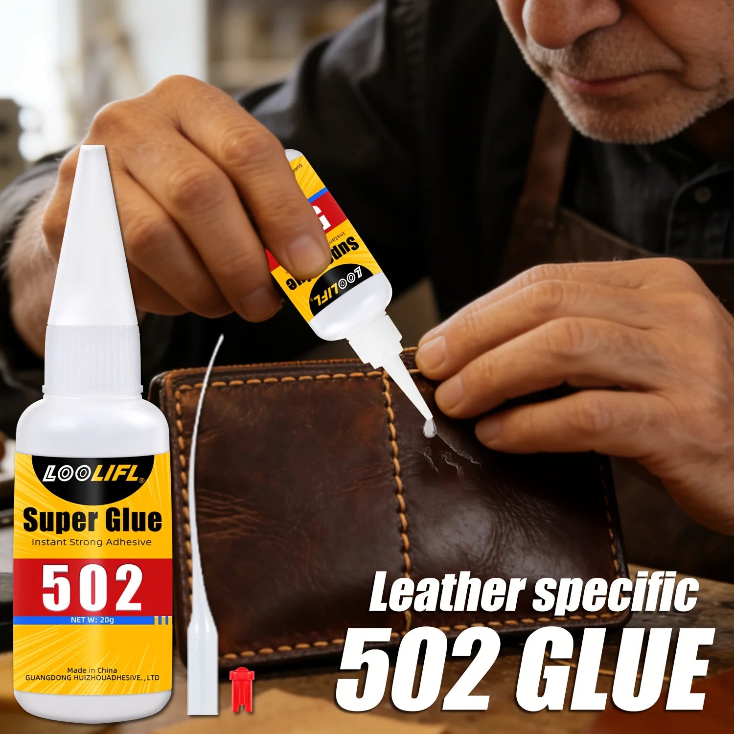 502 Super Glue Strong Instant Adhesive for Leather Shoes Bags Sofa Clothing DIY Repair Quick Dry Cyanoacrylate Glue