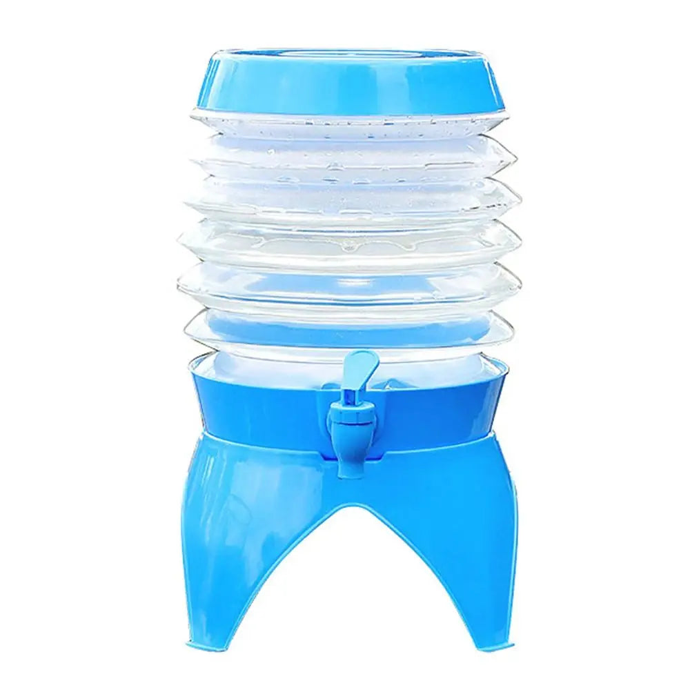 3.5L Water Dispenser Drink With Beverage Jug Fridge Container Collapsible Camping Pitcher Portable