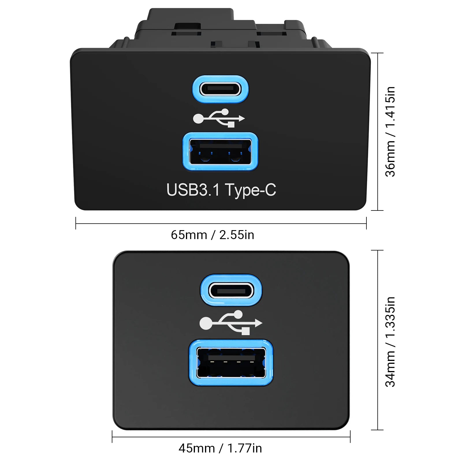 Wireless Carplay&Android Auto 2 USB Hub Module Upgrade For Ford & Lincoln F150 Mustang Mondeo Sync 3.4 Models 2016-2023