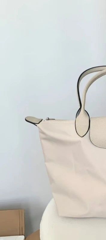 2026 Lightweight Foldable Nylon Shoulder Bag Ladies Water Resistant Shopping Tote Bag Large Handbag for Travel Daily Office