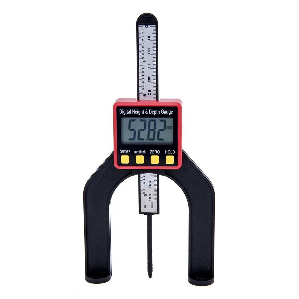 0-80mm 0.01mm Depth Gauge Instrument Plastic Digital Depth Gauge Carpenter Large LCD Screen Height Gauges Calipers