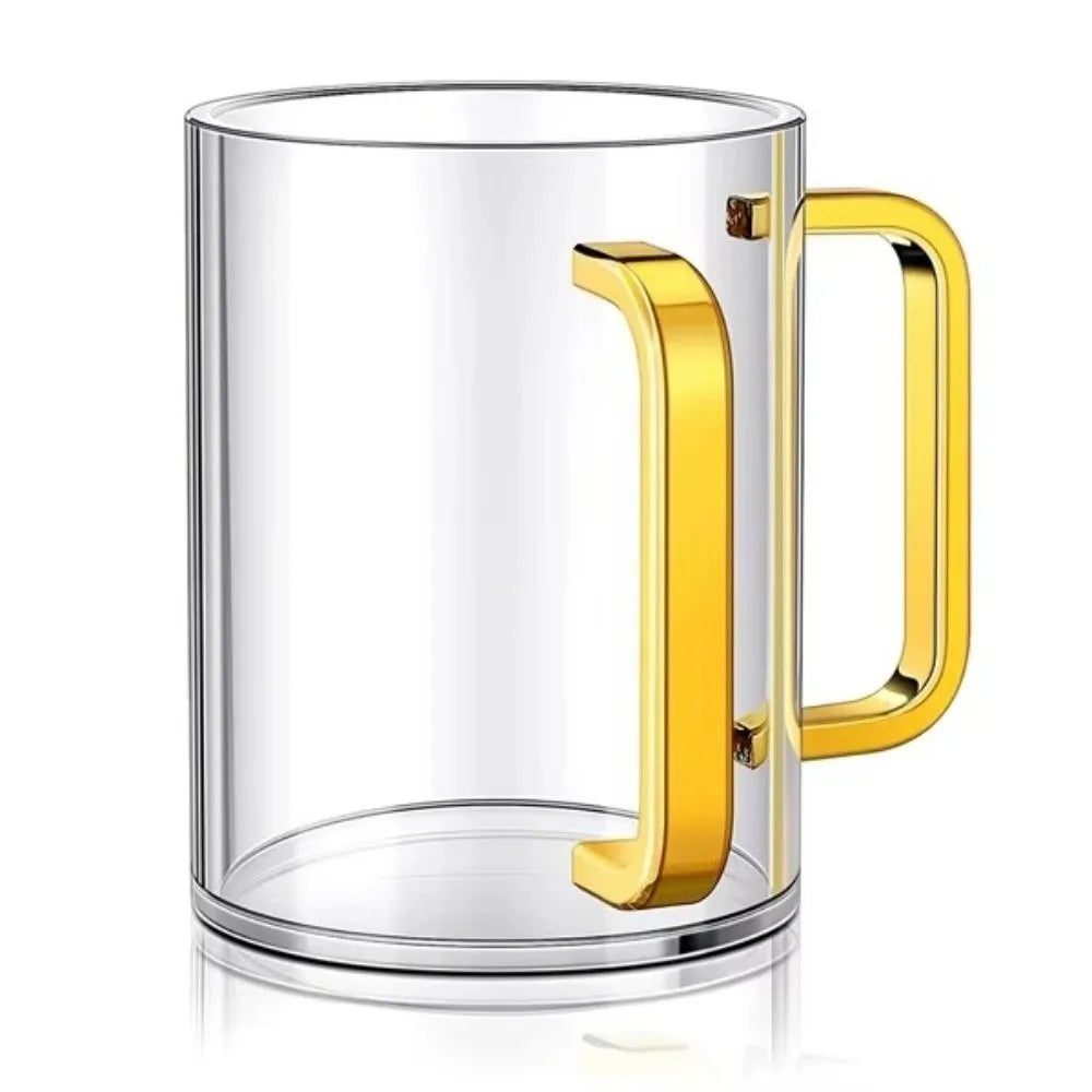 Transparent Netilat Yadayim Cup Thickened Dual Handles Acrylic Wash Cup Large Capacity Easy Handling Toothbrush Cup