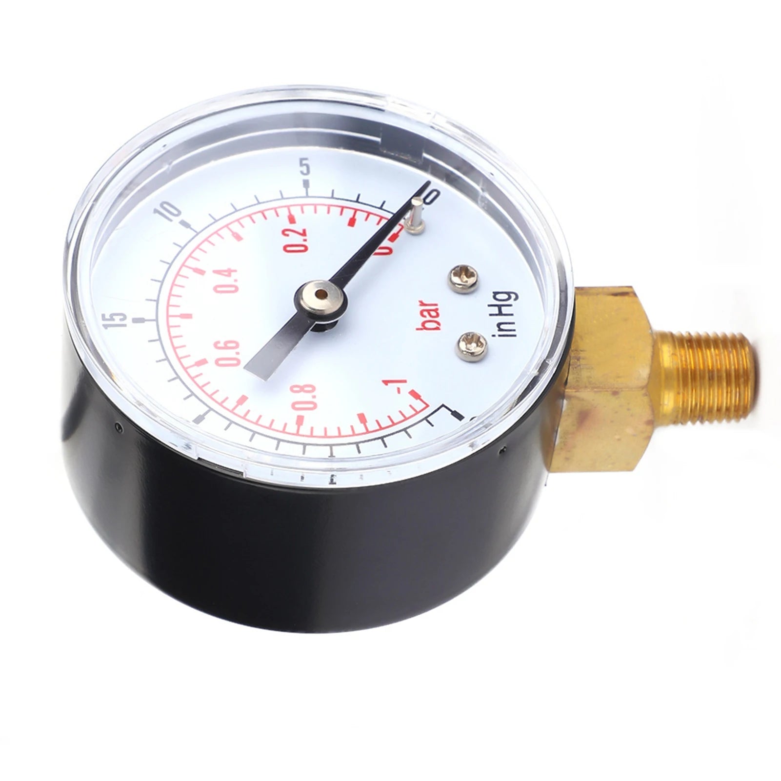 Vacuum Gauge -1-0Bar -30-0inHg 50mm 1/8 BSPT Bottom Connection for Air Water Oil Oil Vacuum Gauge Vacuum Gauge Bottom Connect