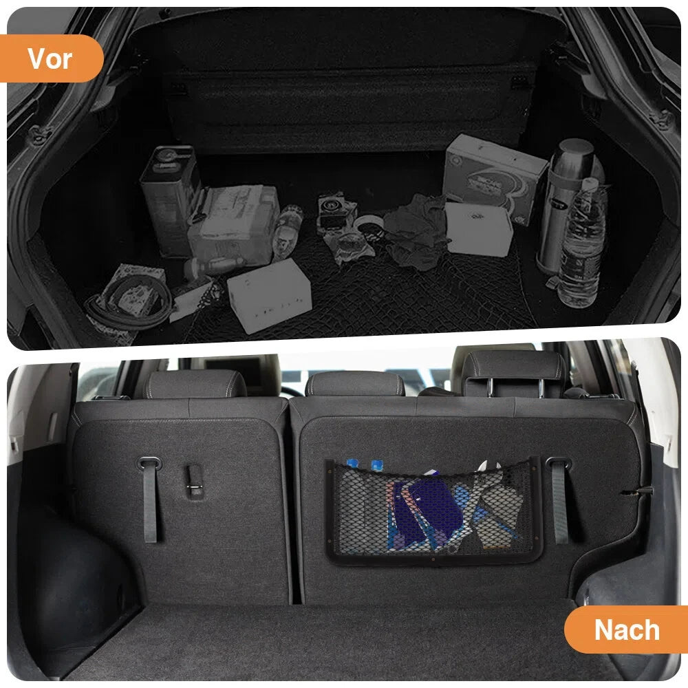 1/2/3pcs Car Storage Mesh Bag Car Mesh Bag Holder with Frame Car Mesh Storage Bag