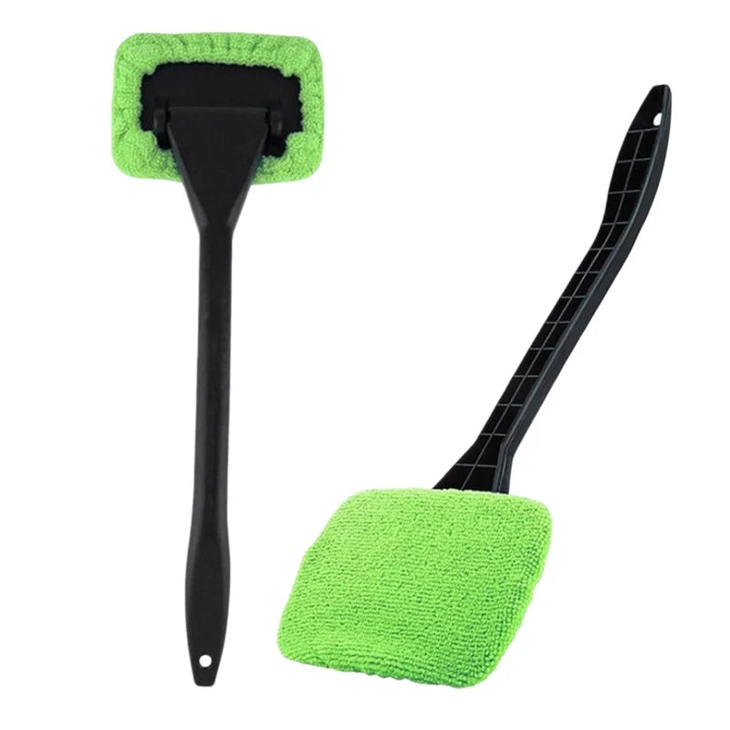 5Pcs Car Cleaning Set, Windshield Cleaning Tool, Reusable Cloth Pads, Car Interior Window Cleaning Rod, Car Wiper Brush