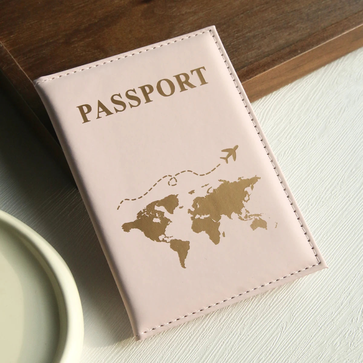 Passport Cover Passport Holder World Map Organizer Protective Card Case Credit Card Holder ID Document Passport Wallet