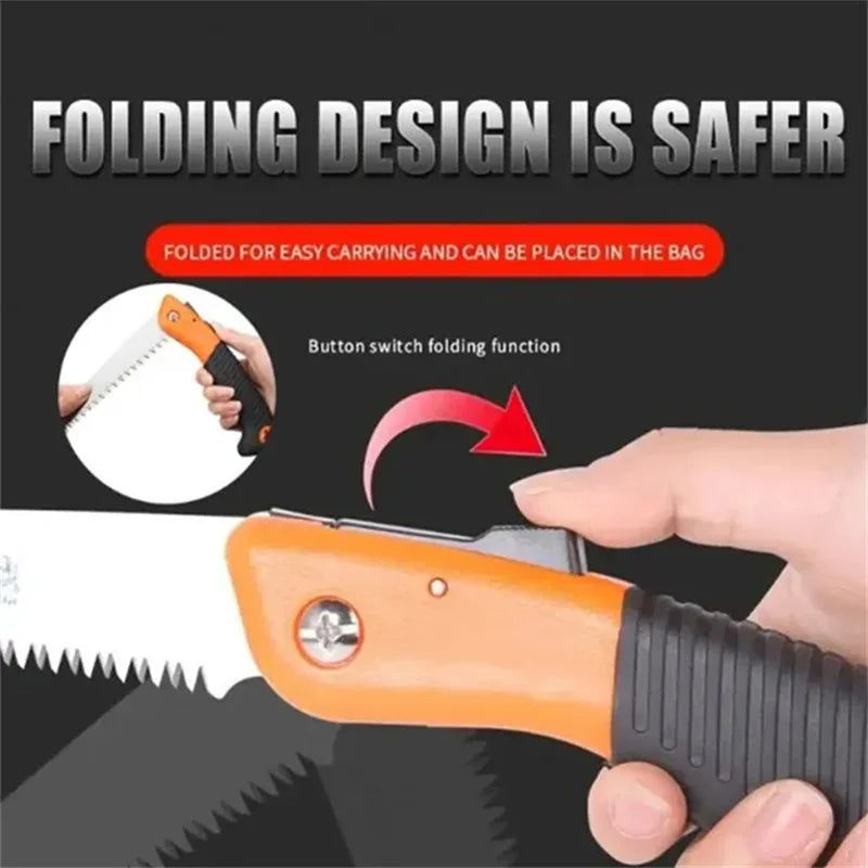 1pc Folding Pruning Saw Multi-purpose Gardening Folding Pruning Tools Outdoor Folding Saw For Logging Gardening Woodworking