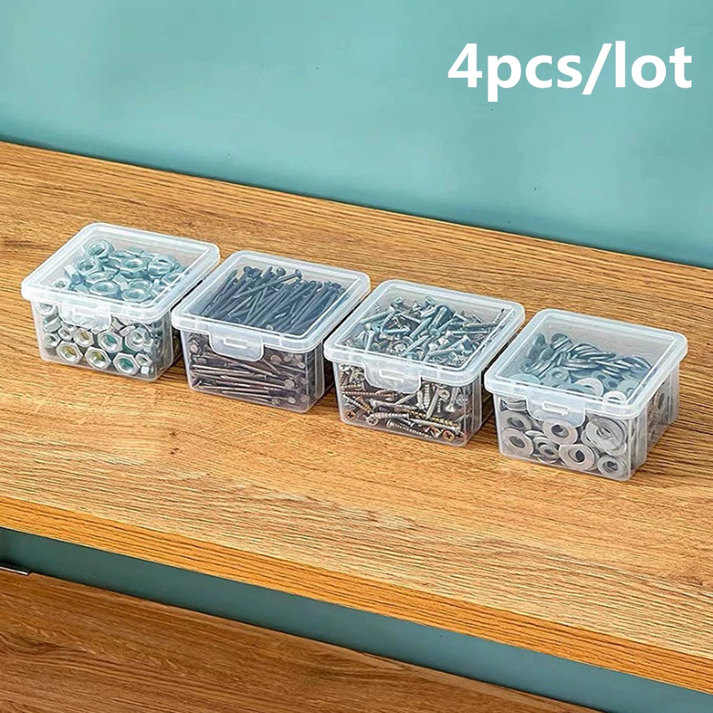 Household Hardware Parts Box, Screw Storage Box, Transparent Large Capacity Bead Jewelry Box, DIY Handicraft Accessories Box