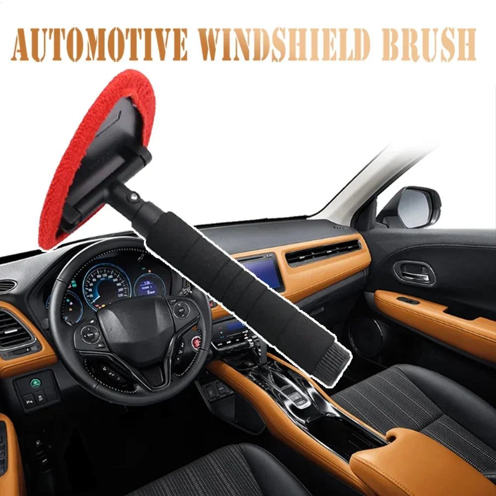 1 Set Car Windshield Long Handle Cleaning Tools Car Window Telescopic Handle Clean Brush Auto Soft Towel Brushs Car Accessories